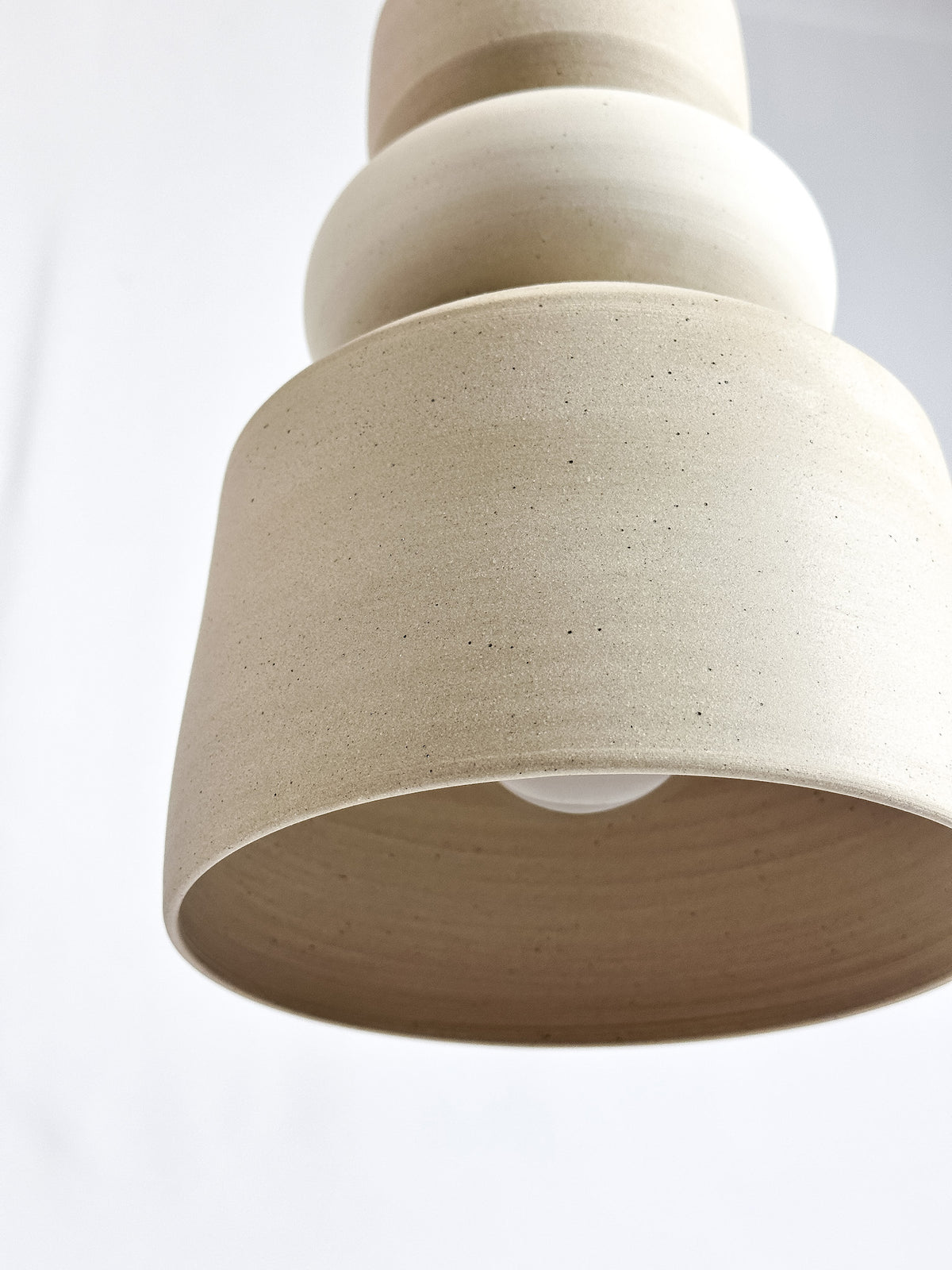 Meridian Pendant - Tan & White