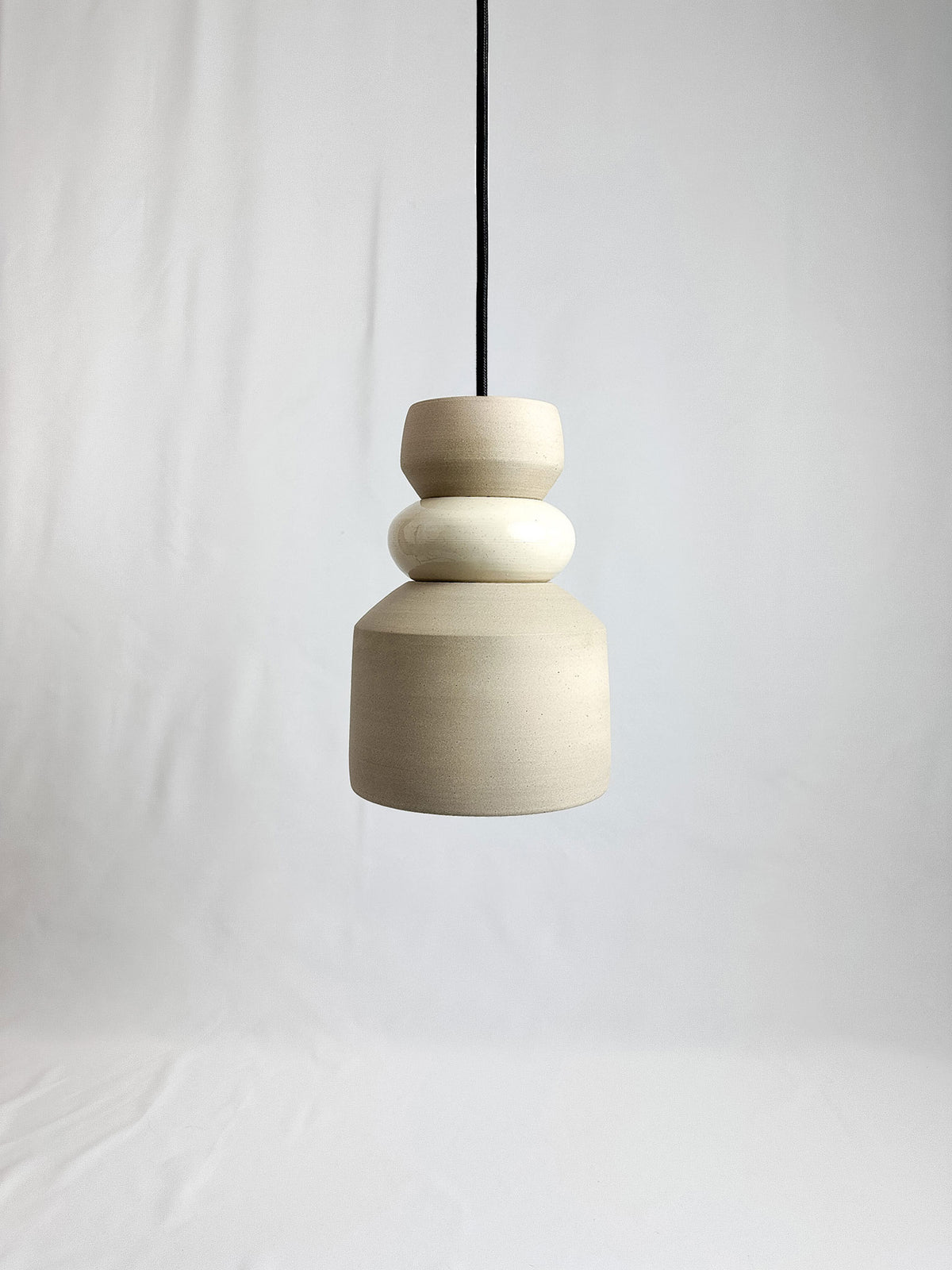 Meridian Pendant - Tan & Gloss White