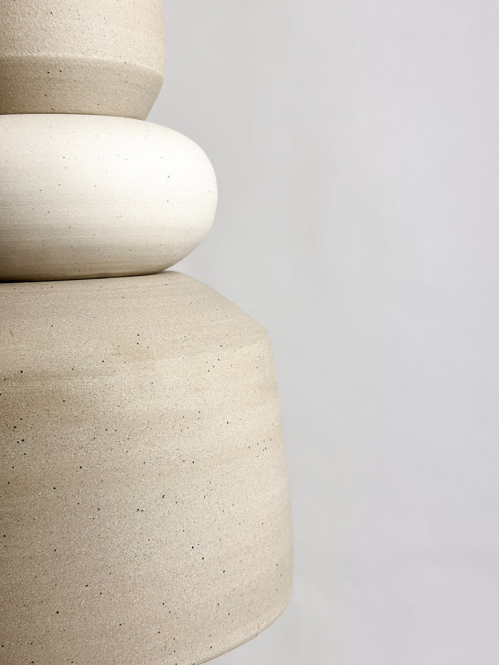 Meridian Pendant - Tan & White