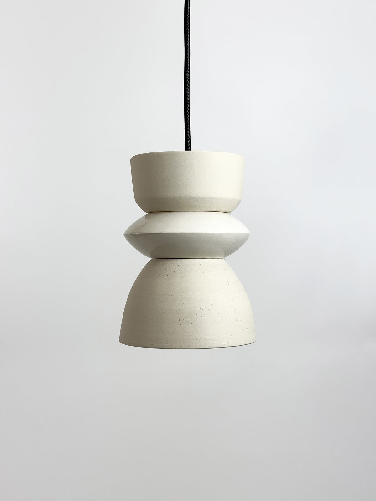 White / White Square Pendant