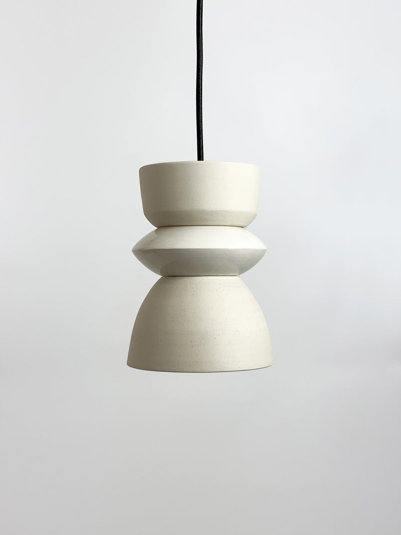 White / White Square Pendant