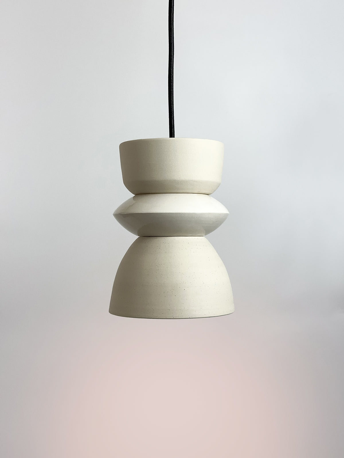 White / White Square Pendant