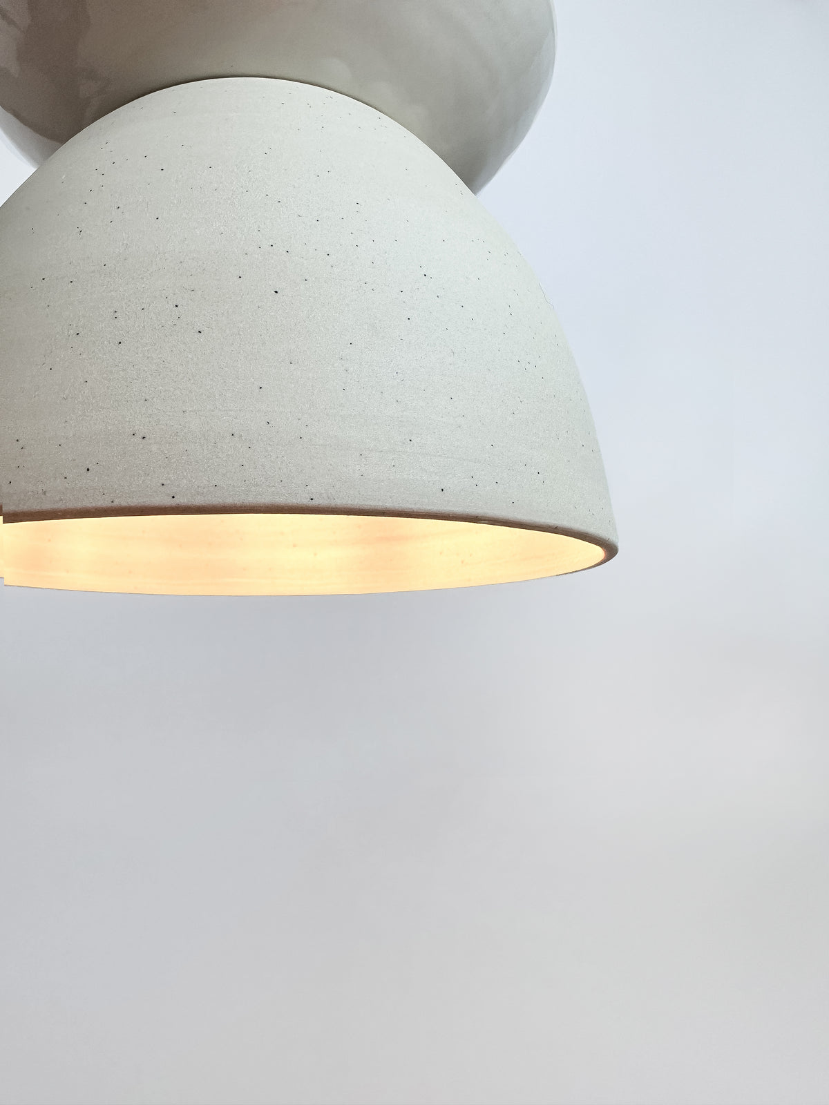 White / White Square Pendant