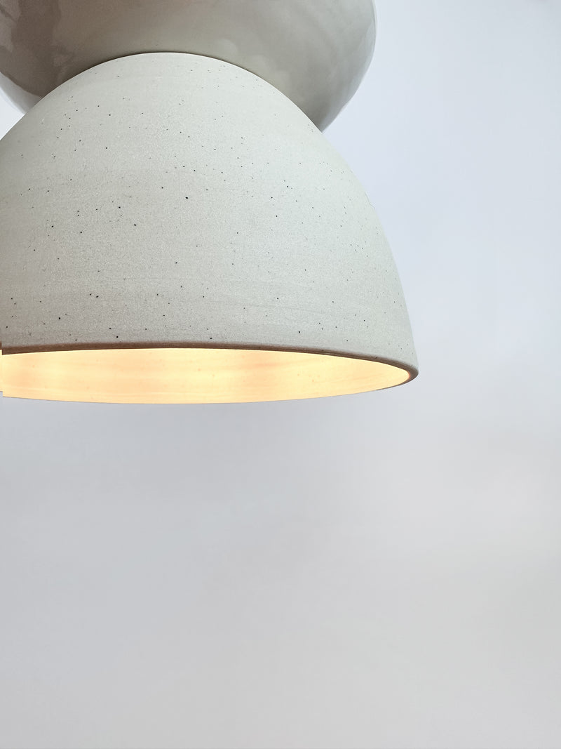 White / White Square Pendant