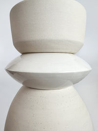 White / White Square Pendant