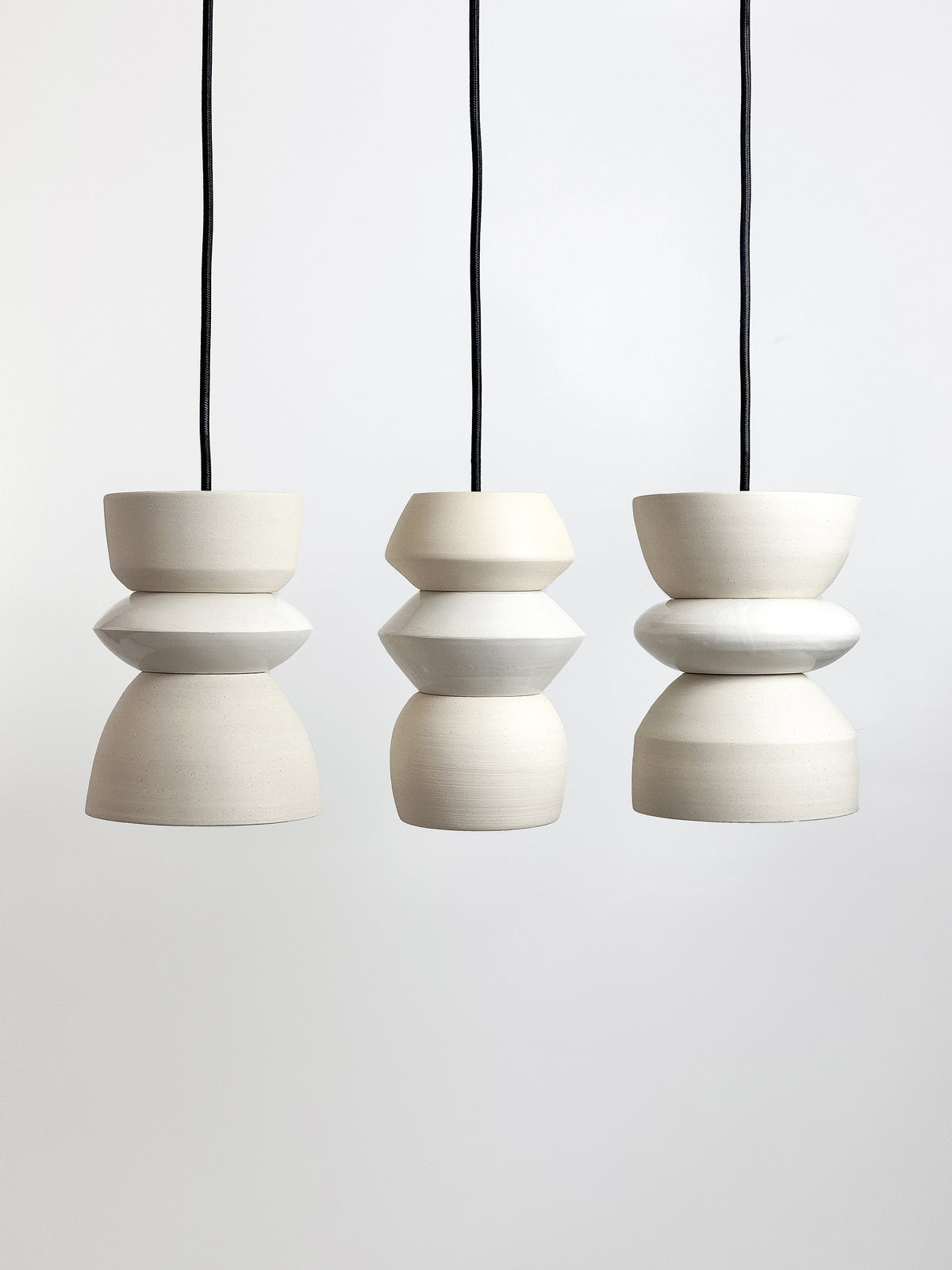 White / White Square Pendant