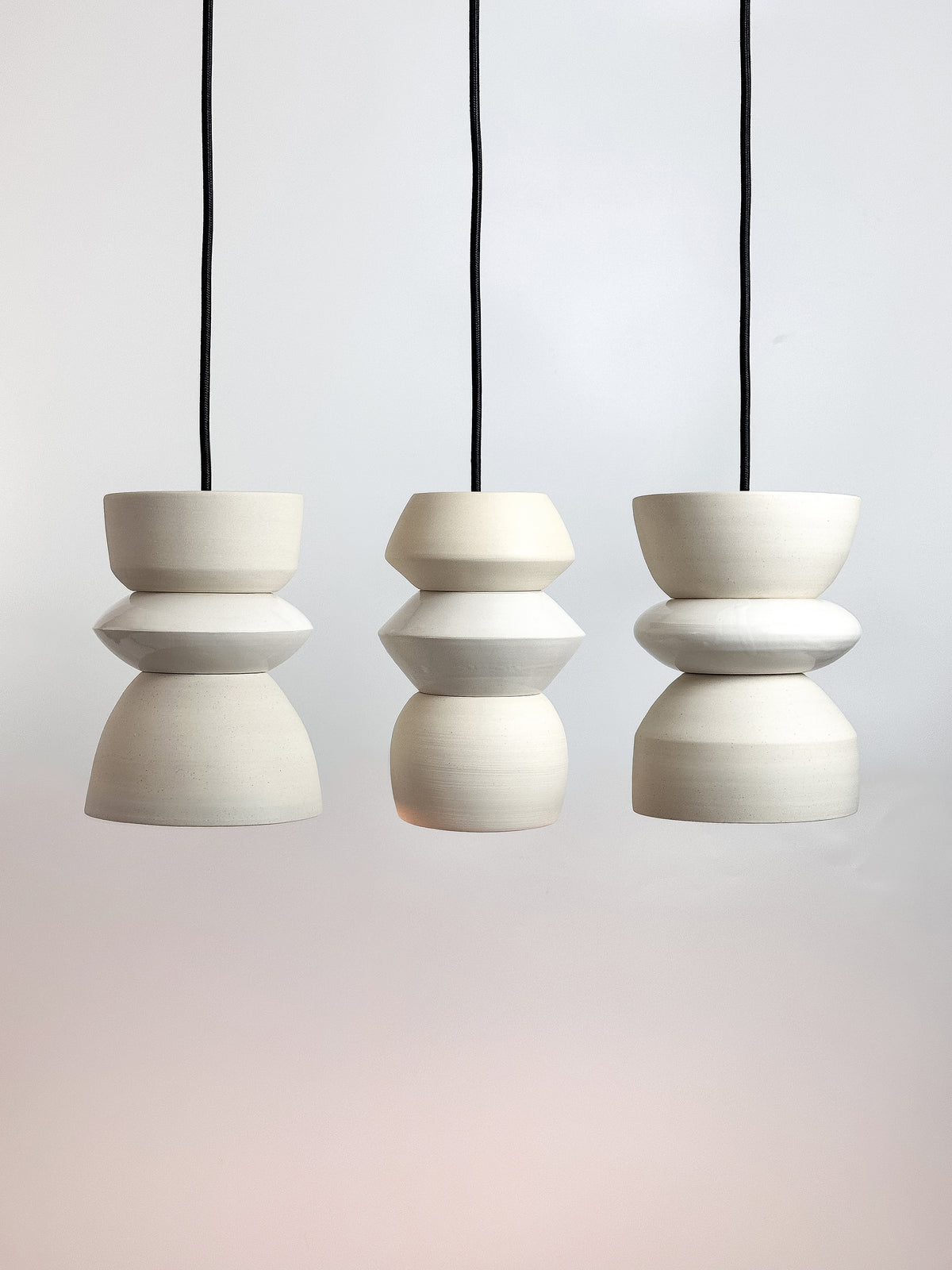 White / White Square Pendant