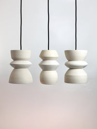 White / White Square Pendant