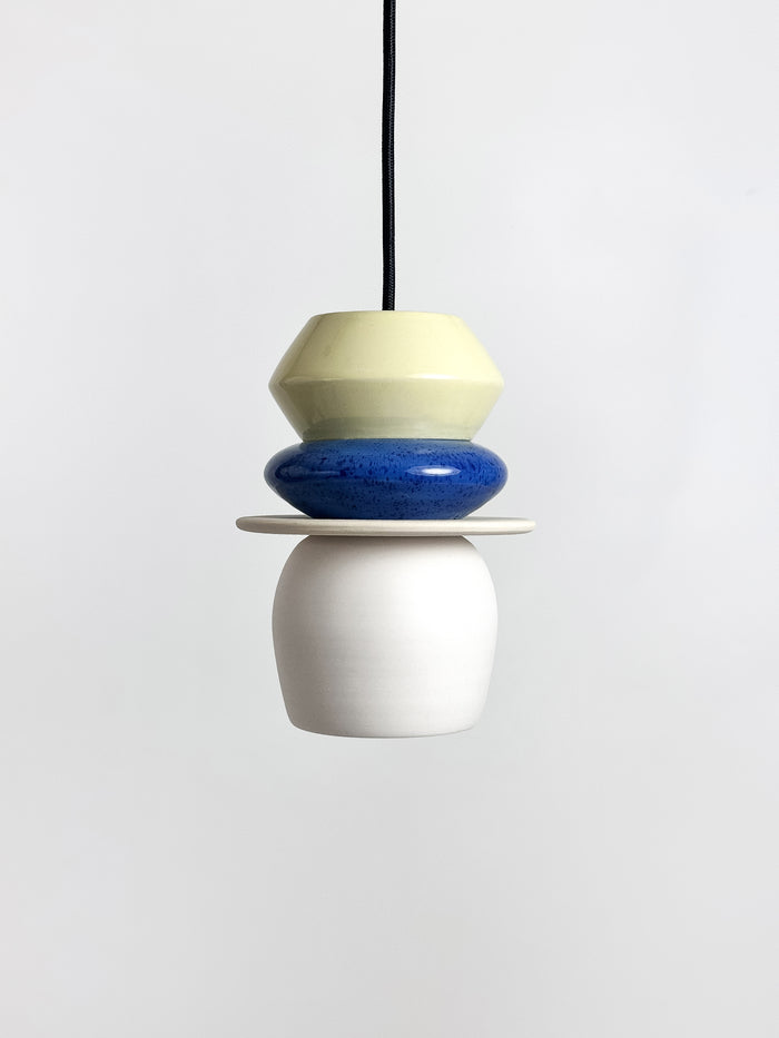Colourful Pendant - Blue / Light Yellow