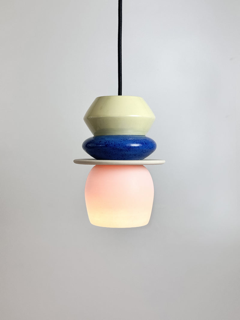 Colourful Pendant - Blue / Light Yellow