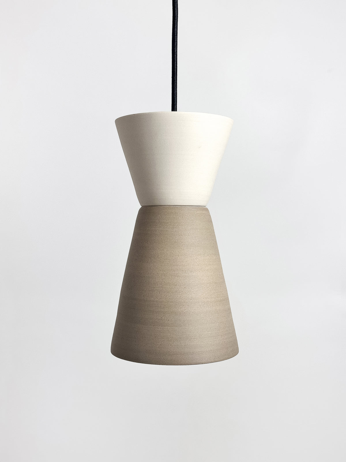 Tan / White Cone Pendant