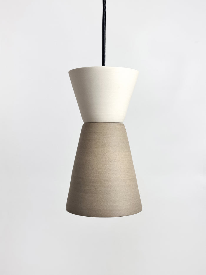 Tan / White Cone Pendant
