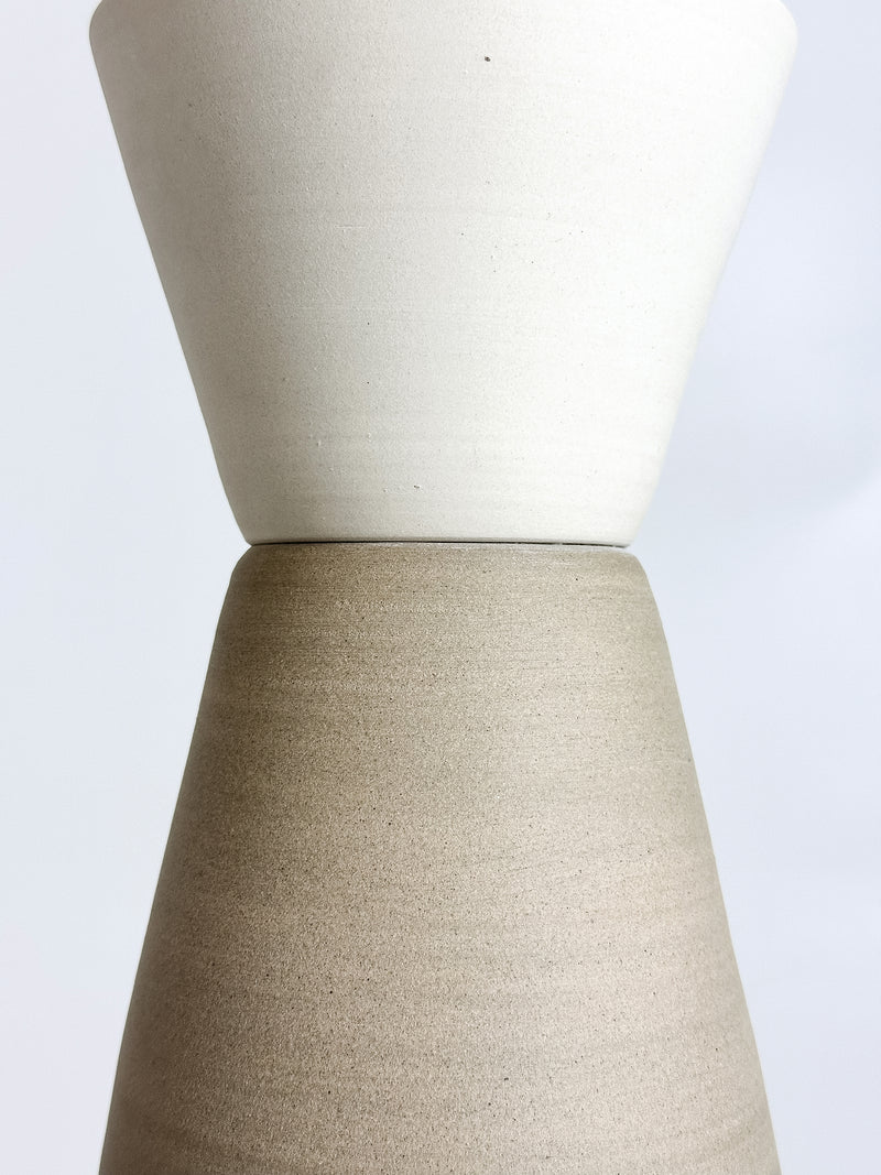 Tan / White Cone Pendant