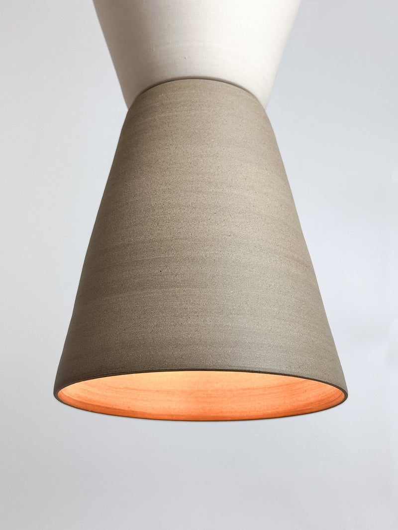 Tan / White Cone Pendant